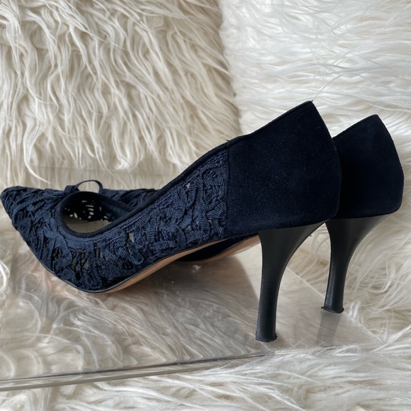 Emma Hope Marine Blue Mesh Heels - Picture 4 of 14